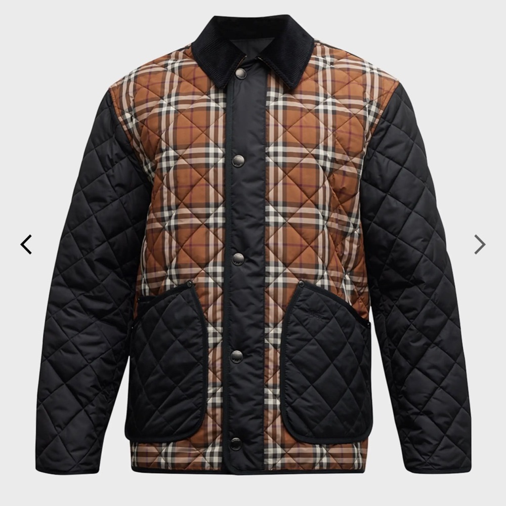 Burberry
Men's Weavervale Check Quilted Jacket size L